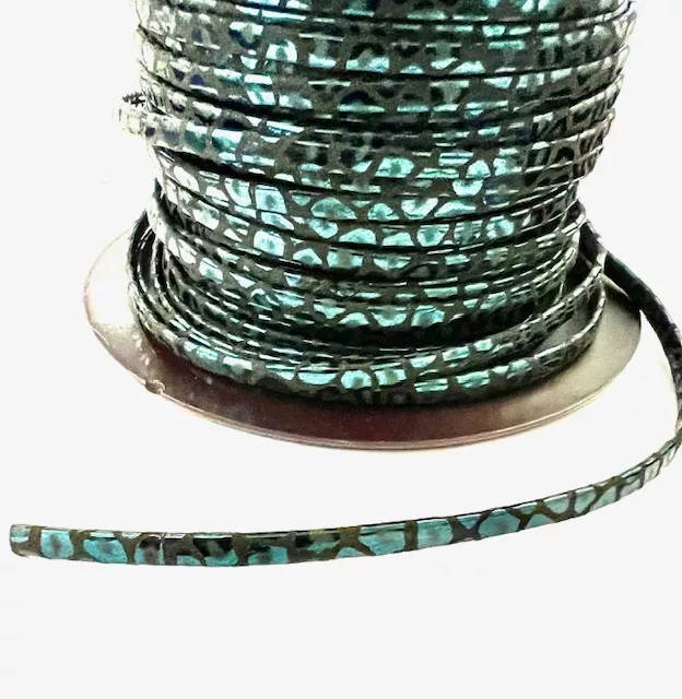 Cuir de chevre metalisé doublé en 3mm