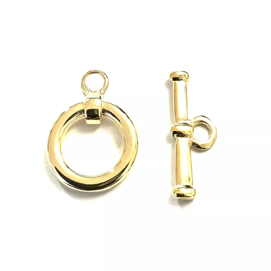 Fermoir T doré à l'or fin 24 carat, 1micron  FR 