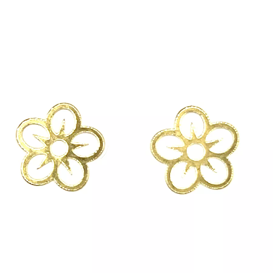 Intercalaire fleur en acier doré 15 x 15mm