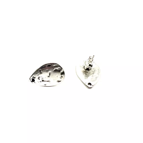 Boucles d'oreilles à clous en forme de  poire martelé x 10pcs