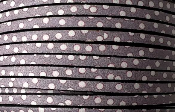 Cuir de veau imprimé 3mm lilas avec bulles blanc