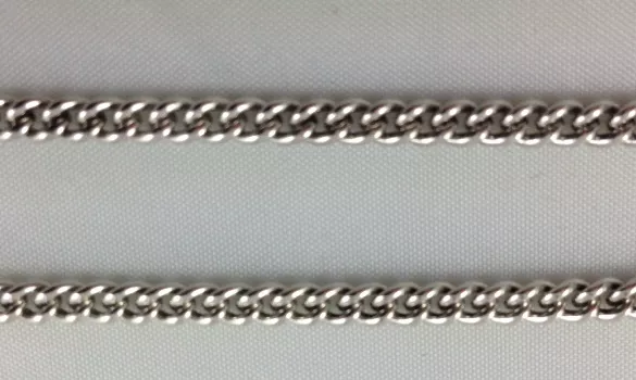 Chaine gourmette en laiton plaquée 12 microns en France