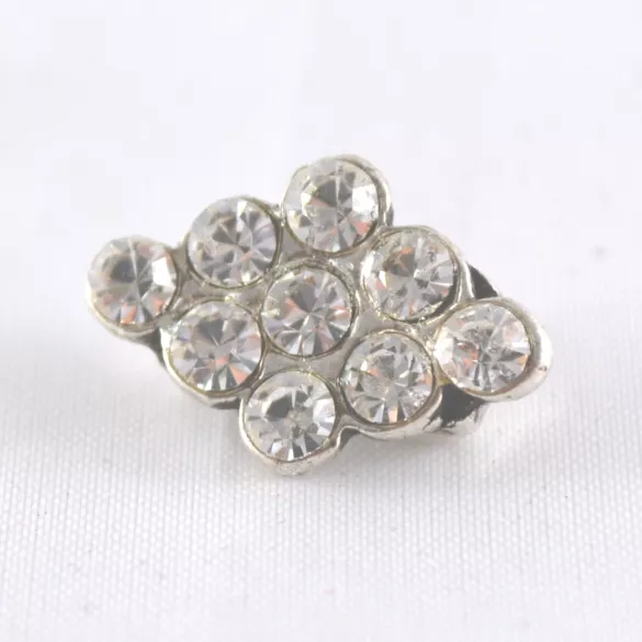 2Passants  losange avec Swarovski 10X2mm