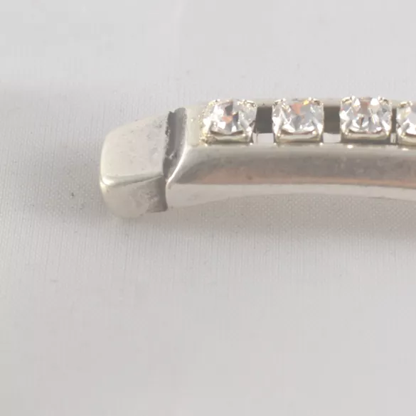 2 Passants avec Swarovski pour cuir 5-6mm