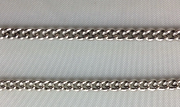 Chaine gourmette en laiton plaquée 12 microns en France