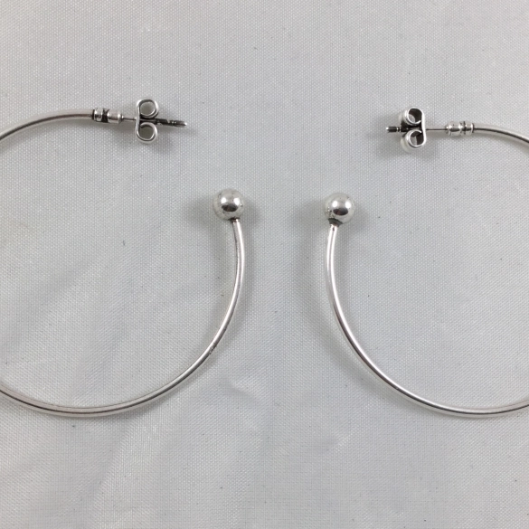 Créoles 4.5cm en laiton plaqués en FRANCE 10 microns