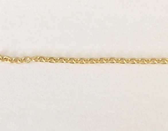 Chaîne très fine, 0.70 mm plaqué OR en France,1 micron