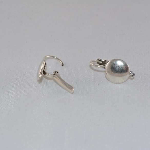 Dormeuses en étain, fabrication Française, plaqué 10microns argent vif