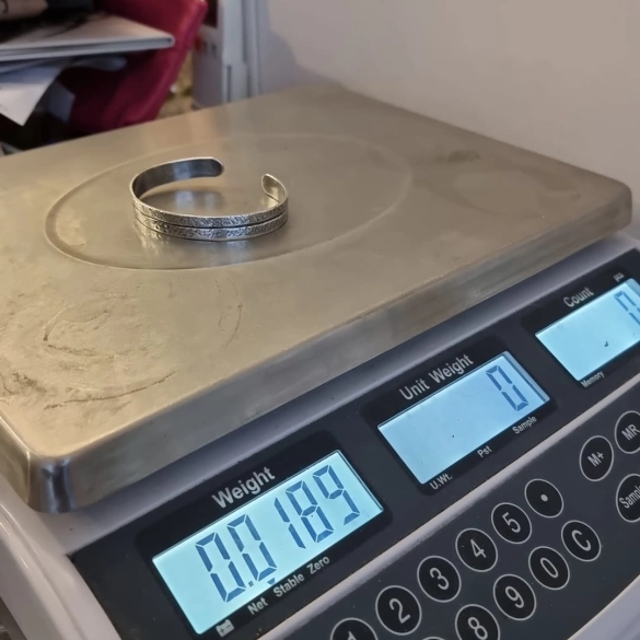 Bracelet en laiton plaqué 10 microns argent antique en France