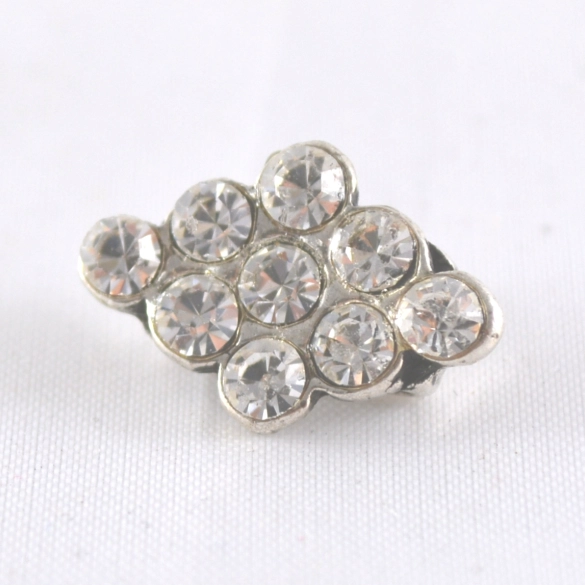 2Passants  losange avec Swarovski 10X2mm