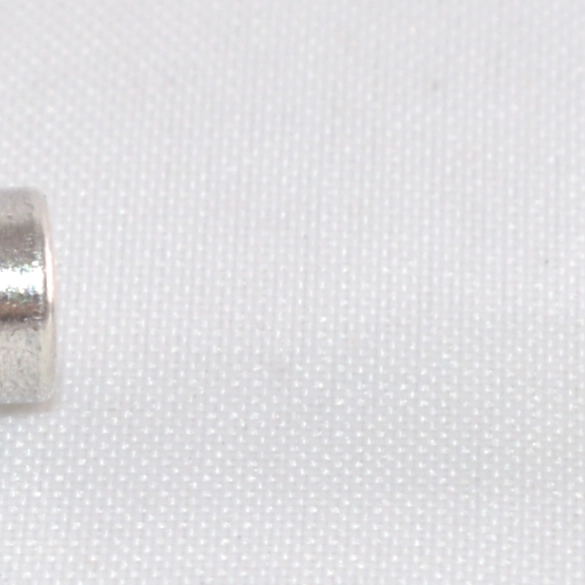 Embout de finition 5mm cuir rond, laiton pl argent vif FR