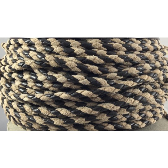 4.5mm leather braided leather two-tone suede and