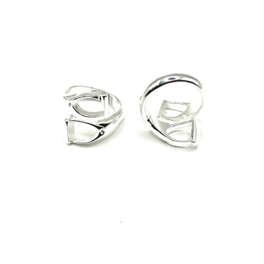 Bague trier en etain plaque argent vif 10microns
