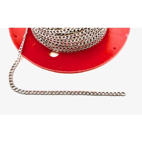 Chaine gourmette plate 3.7mm, pl 10microns FR