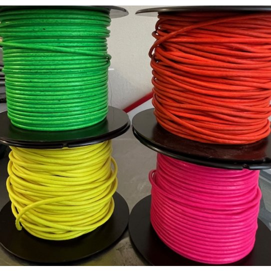 Cuir rond 2mm Fluo