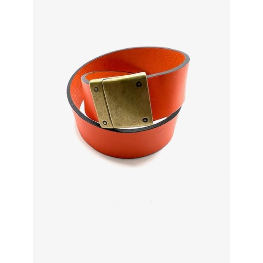 Fermoir aimant en tain avec 4 clous pour cuir plat 20mm