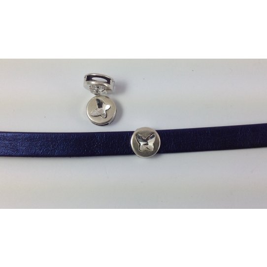 Passant rond avec papillon swarovski 10mm