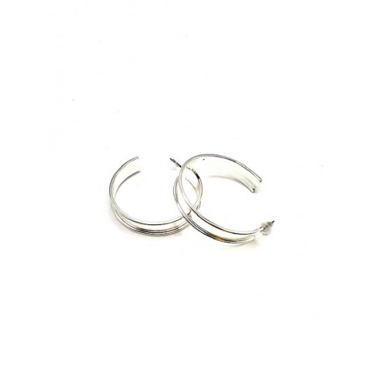 B.O Jonc en laiton ARGENT VIF avc tige en acier , 4mm diam.