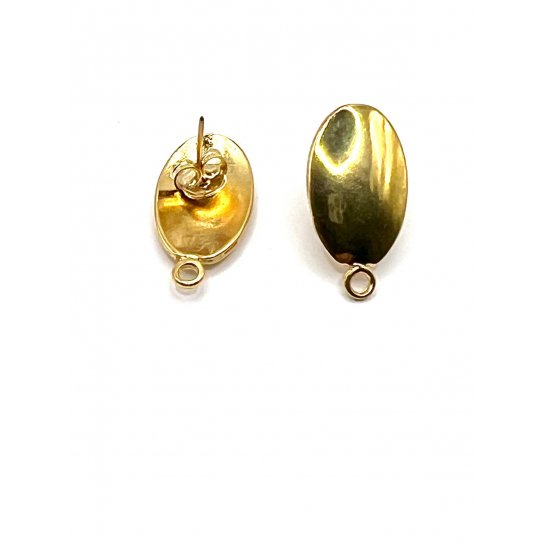 Boucles d'oreilles  clous ovales dores