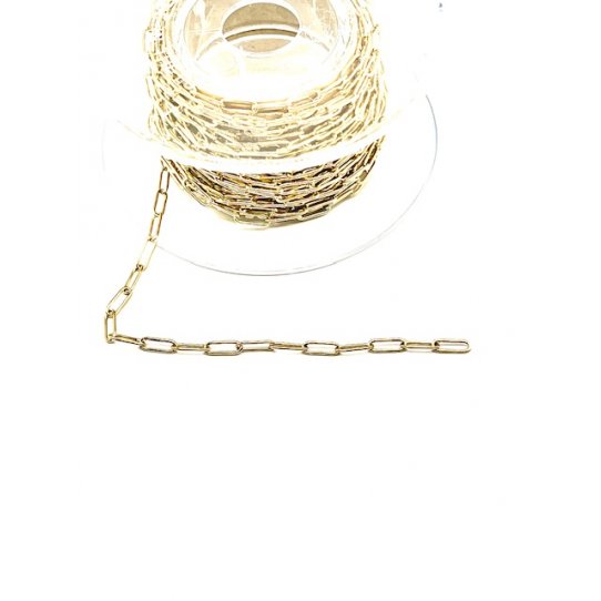 Chaine trombone en acier dor 8.8x 3.2mm