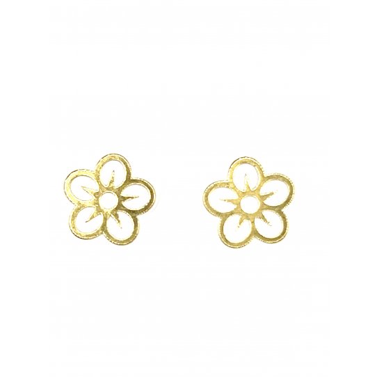Intercalaire fleur en acier dor 15 x 15mm