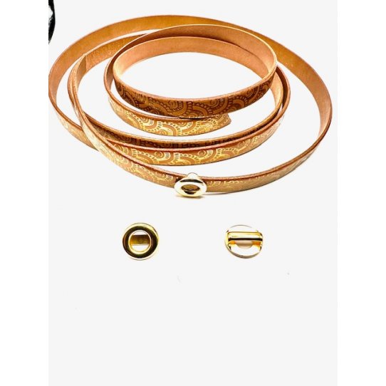 Passant pour cuir 10mm dore 13.3mm