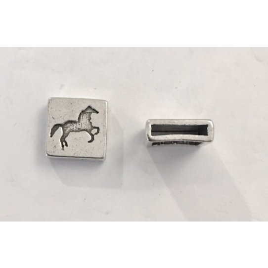 10 Passants cheval 10mm etain pl argent