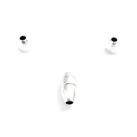 5 Fermoirs aimant�s pour cordon rond de 3mm 