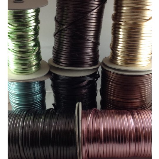 Cuir de chvre agneau metalis doubl 5mm