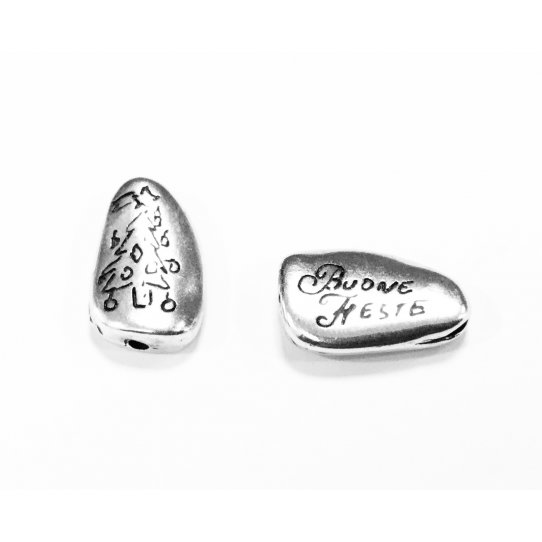 Intercalaire traversant grav�e double face arbre de No�l/bonnes f�tes 