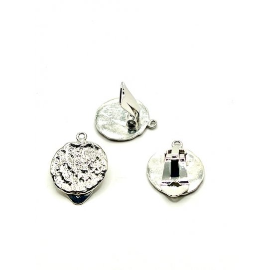 4 B.O � Clips ETAIN martel� 20.6MM Fabrication Fran�aise