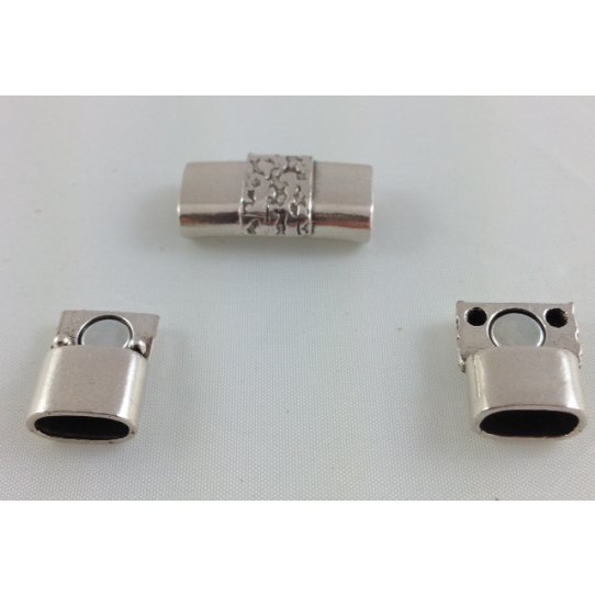 5 Magnetic clasps 10 x 4.5mm camouflage
