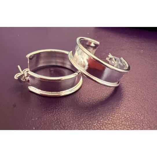 B.O  clous en demi jonc laiton plaqu argent vif avec tige en acier