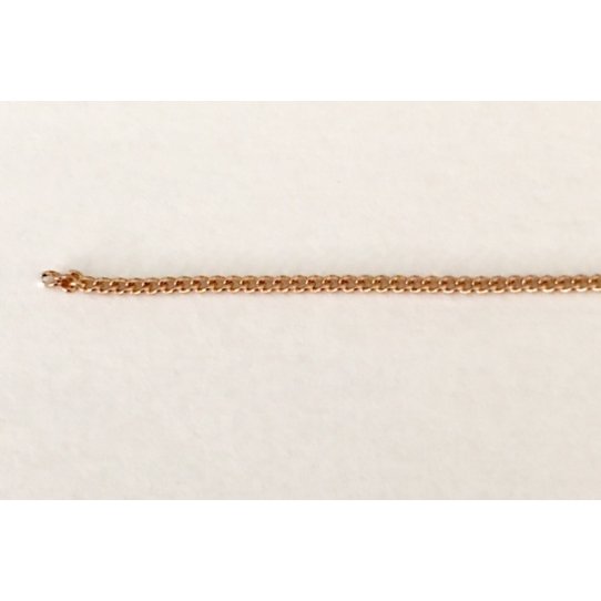 Chaine fine, plaqu OR ROSE en France,1 mm