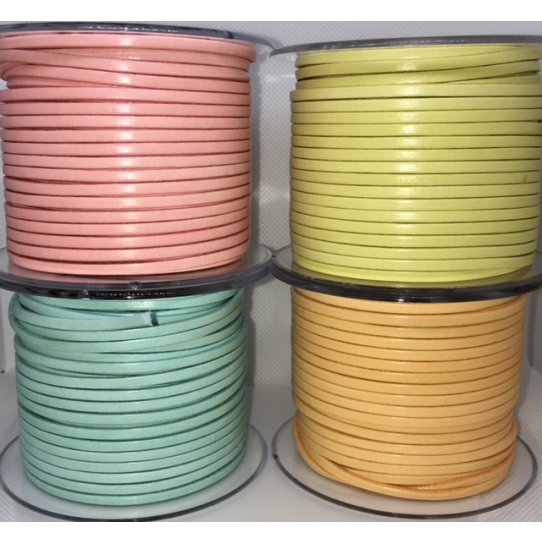 Cuir de veau 3mm Candy sans bordures noires-nouvelles couleurs