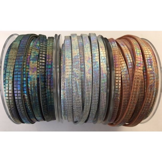 Cuir de veau 5mm arc en ciel