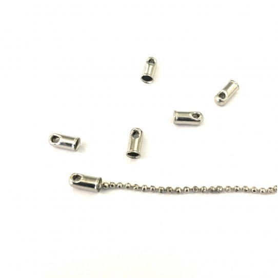 Embout en laiton en argent antique 1.5mm