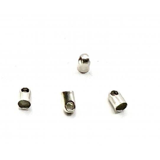 Embout laiton 2.8mm plaqus en argent antique FR