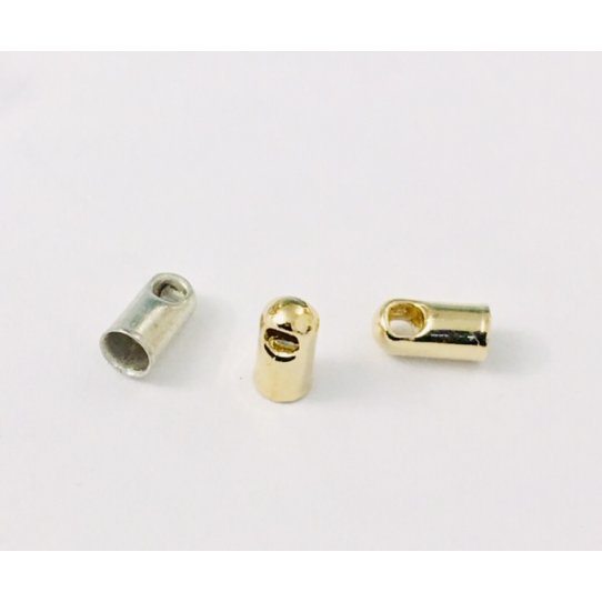 EMBOUT LAITON pour cuir chaine de 2MM