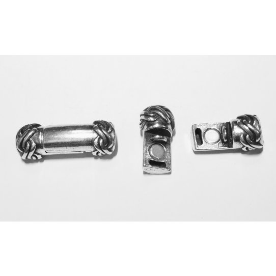 Fermoir aimant tain pour cuir rond 4mm