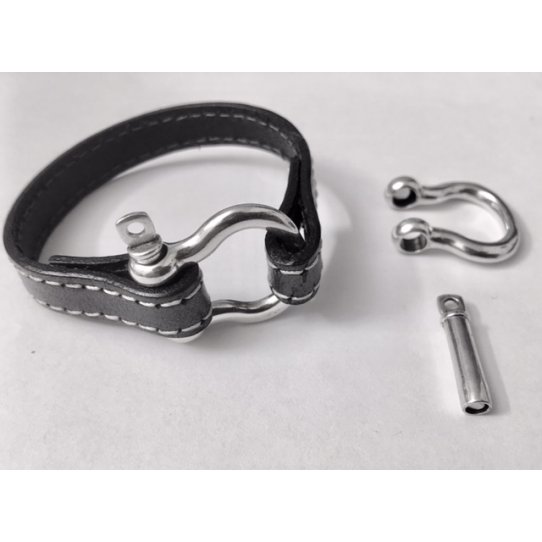 Fermoir nautique pour cuir 10mm, aimant�