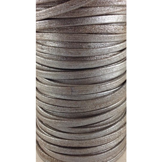 Goat leather metalized cracked 5mm
