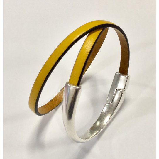 Half ring magnetic clasp for flat leather 5 mm