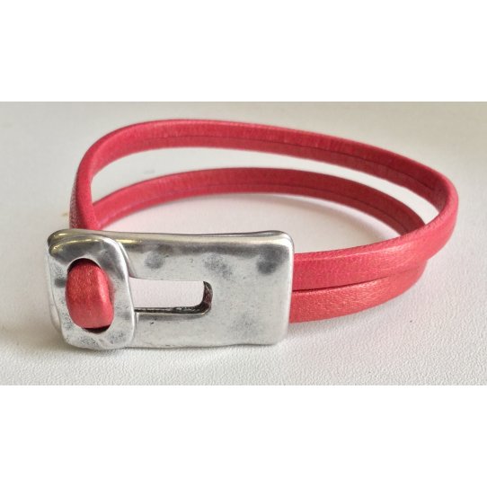 Leather buckle clasp 5mm or 2mm round