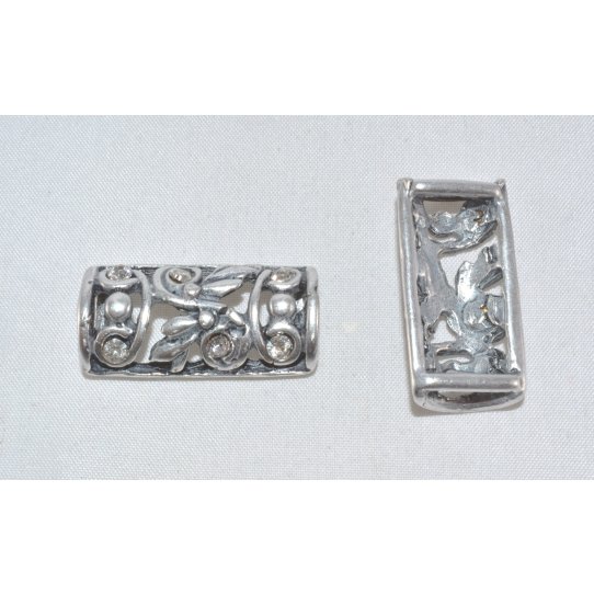 Passant avec strass pour 7-8mm de cuir 