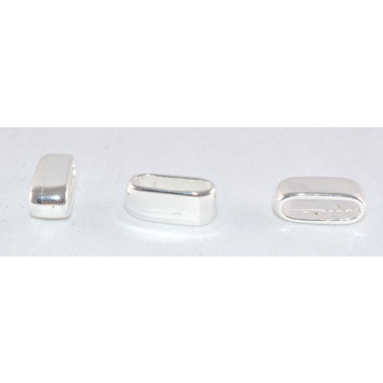 Passant  lisse pour cuir 10mm, argent antique