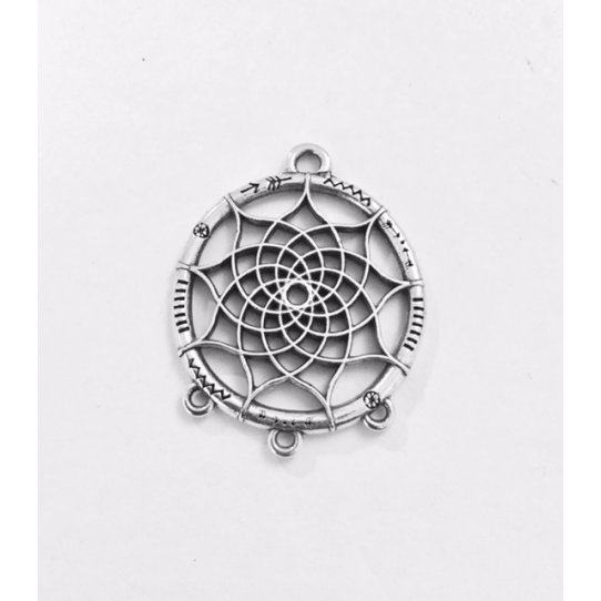 Pendant - catches dreamless pen, silver plated pewter