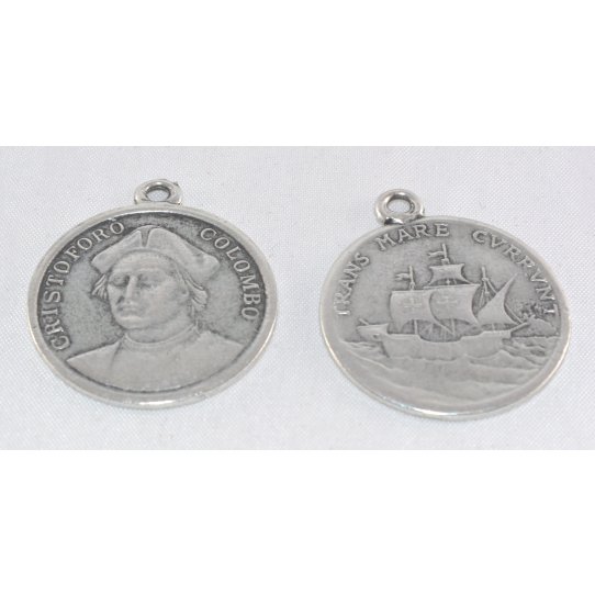 Pendant - medal christophe Colomb