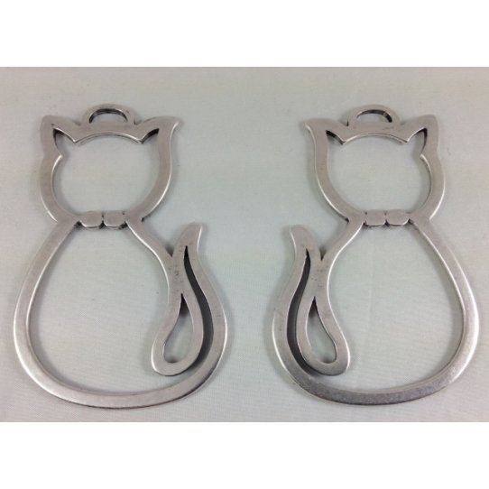 Pendant trs grand chat 9 cm x 6cm