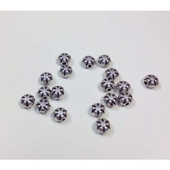 Perles 6mm avec motif 